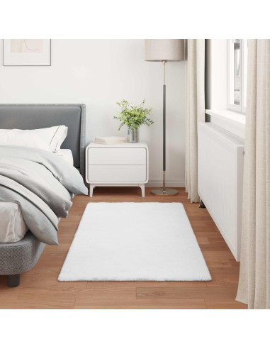 Tappeto in Pelliccia Sintetica di Coniglio Olite Bianco