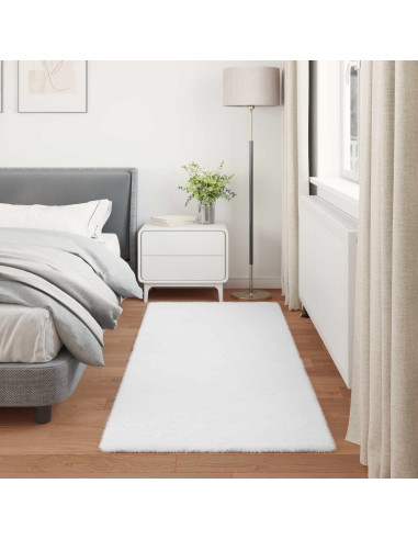 Tappeto in Pelliccia Sintetica di Coniglio Olite Bianco