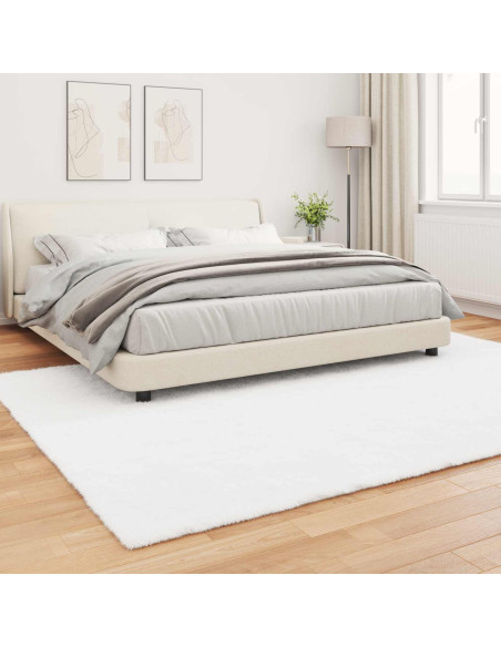 Tappeto in Pelliccia Sintetica di Coniglio Olite Bianco