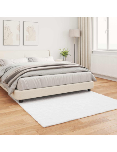 Tappeto in Pelliccia Sintetica di Coniglio Olite Bianco