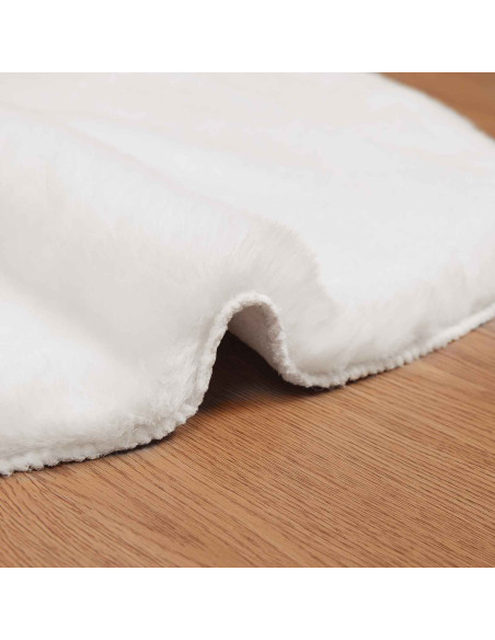 Tappeto in Pelliccia Sintetica di Coniglio Olite Bianco