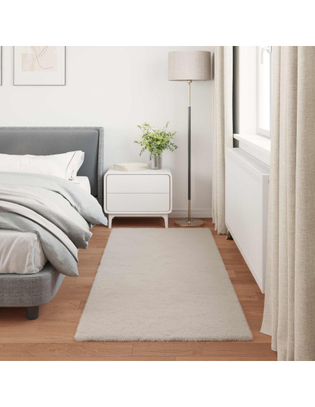 Tappeto in Pelliccia Sintetica di Coniglio Olite Beige