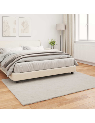 Tappeto in Pelliccia Sintetica di Coniglio Olite Beige