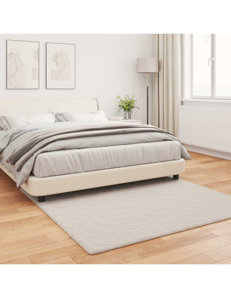 Tappeto in Pelliccia Sintetica di Coniglio Olite Beige