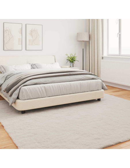 Tappeto in Pelliccia Sintetica di Coniglio Olite Beige