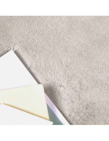 Tappeto in Pelliccia Sintetica di Coniglio Olite Beige Ø 80 cm