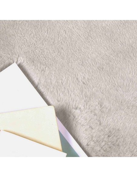 Tappeto in Pelliccia Sintetica di Coniglio Olite Beige Ø 160 cm