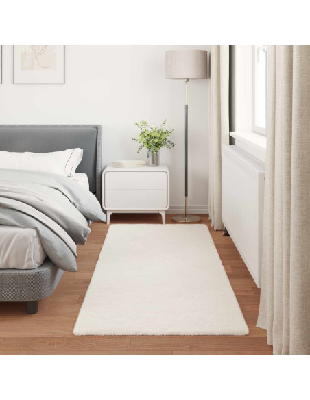 Tappeto in Pelliccia Sintetica di Coniglio Olite Crema