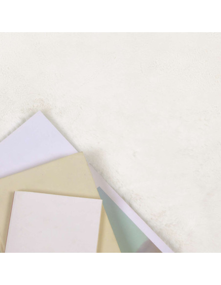 Tappeto in Pelliccia Sintetica di Coniglio Olite Crema