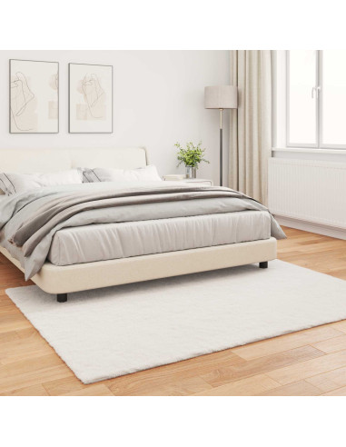 Tappeto in Pelliccia Sintetica di Coniglio Olite Crema