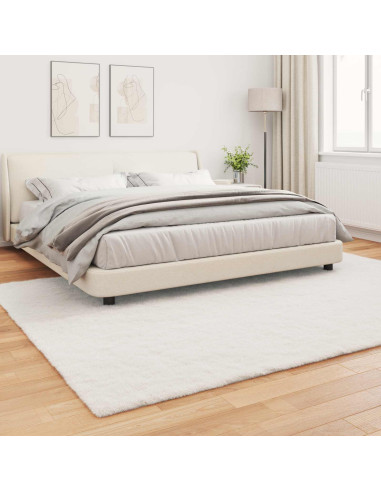 Tappeto in Pelliccia Sintetica di Coniglio Olite Crema