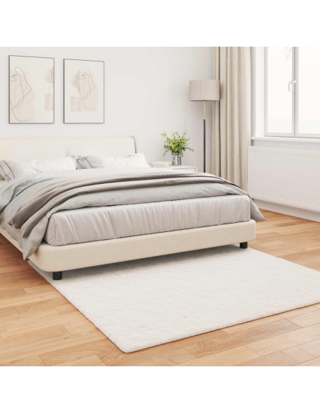 Tappeto in Pelliccia Sintetica di Coniglio Olite Crema