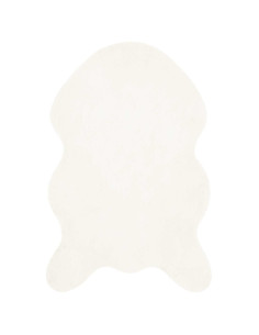 Tappeto in Pelliccia Sintetica di Coniglio Olite Crema 2