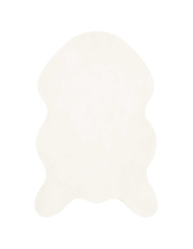 Tappeto in Pelliccia Sintetica di Coniglio Olite Crema