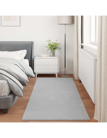 Tappeto in Pelliccia Sintetica di Coniglio Olite Grigio