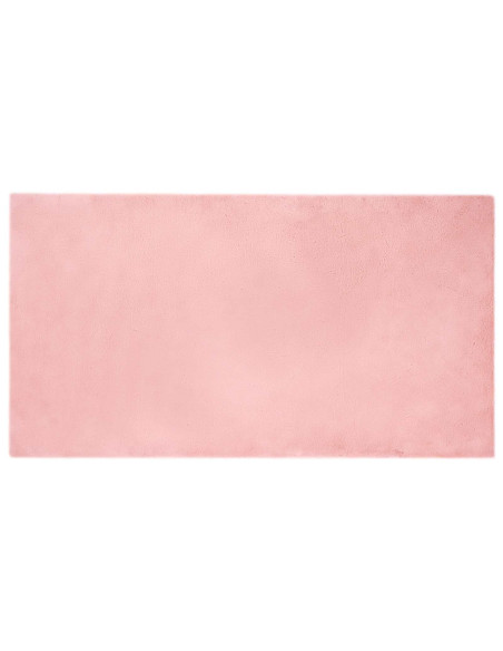 Tappeto in Pelliccia Sintetica di Coniglio Olite Rosa