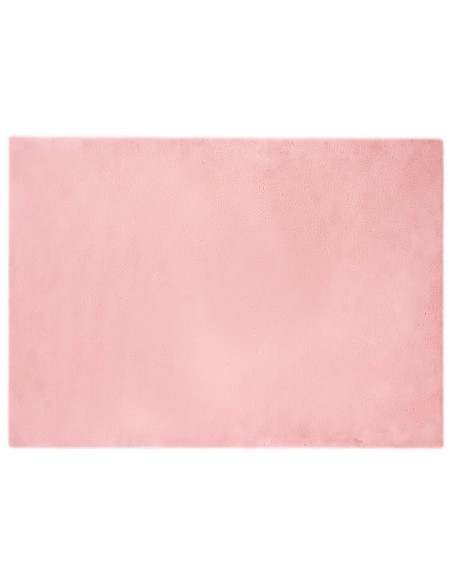 Tappeto in Pelliccia Sintetica di Coniglio Olite Rosa
