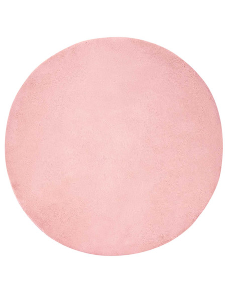 Tappeto in Pelliccia Sintetica di Coniglio Olite Rosa Ø 120 cm