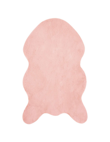 Tappeto in Pelliccia Sintetica di Coniglio Olite Rosa