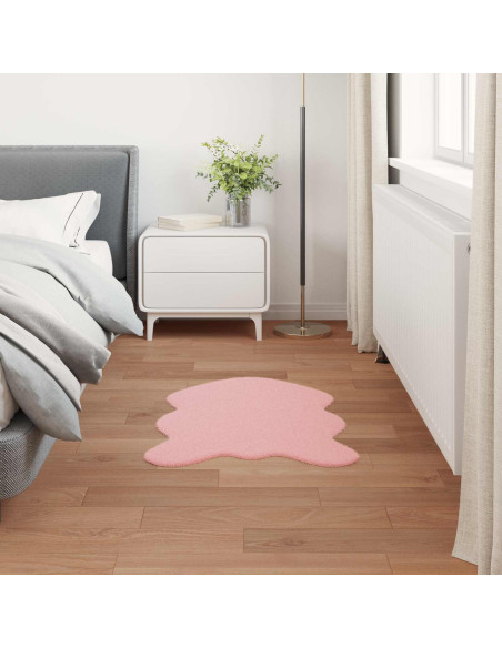 Tappeto in Pelliccia Sintetica di Coniglio Olite Rosa