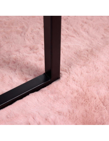 Tappeto in Pelliccia Sintetica di Coniglio Olite Rosa