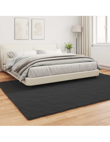 Tappeto in Pelliccia Sintetica di Coniglio Olite Nero