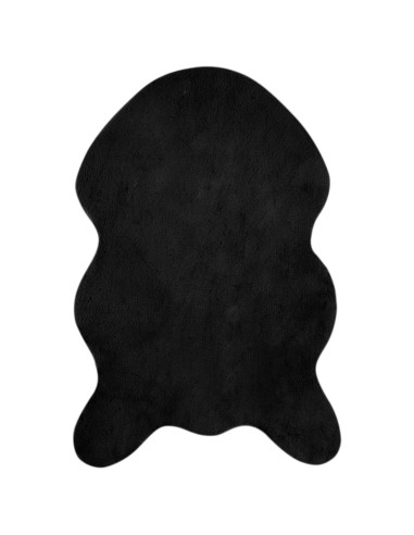 Tappeto in Pelliccia Sintetica di Coniglio Olite Nero