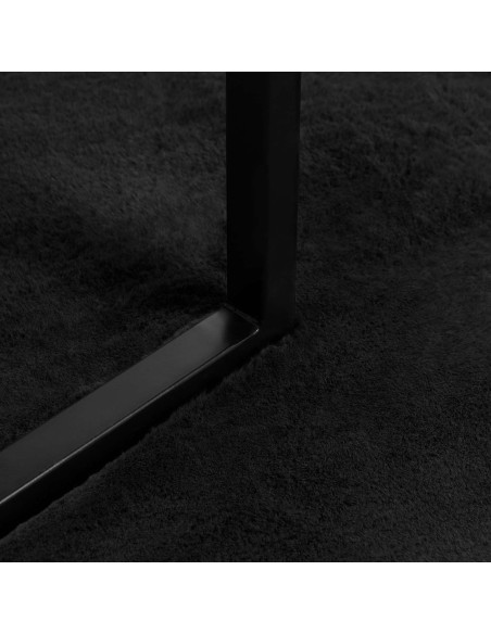 Tappeto in Pelliccia Sintetica di Coniglio Olite Nero