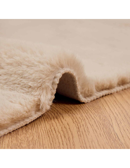 Tappeto in Pelliccia Sintetica di Coniglio Olite Talpa