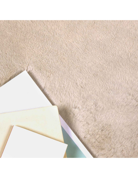 Tappeto in Pelliccia Sintetica di Coniglio Olite Talpa Ø 80 cm