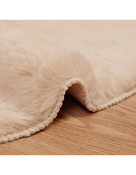 Tappeto in Pelliccia Sintetica di Coniglio Olite Talpa