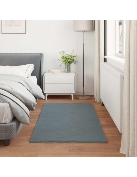 Tappeto in Pelliccia Sintetica di Coniglio Olite Antracite