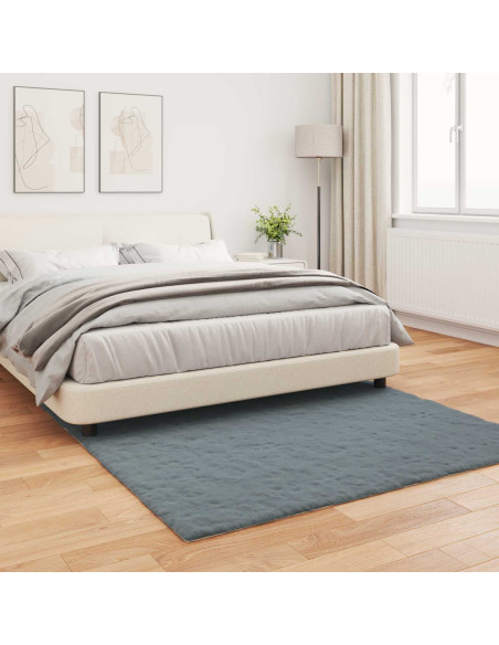 Tappeto in Pelliccia Sintetica di Coniglio Olite Antracite