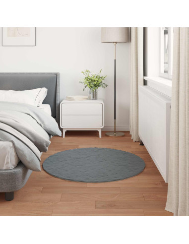 Tappeto in Pelliccia Sintetica di Coniglio Olite Antracite