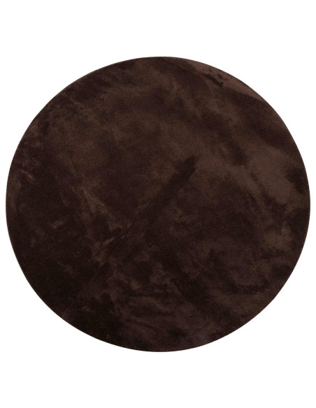 Tappeti per area Rotondo HUARTE Marrone Ø 80 CM Poliestere