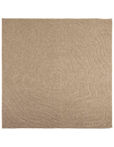 Tappeti per area Moiré HUARTE Naturale 120 x 120 cm Poliestere