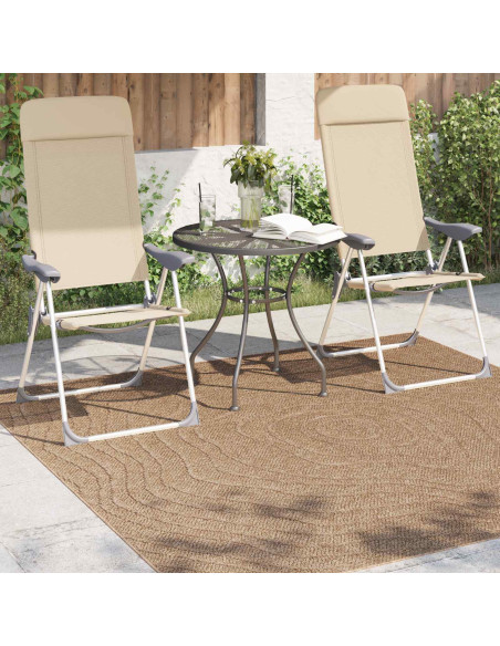 Tappeti per area Moiré HUARTE Naturale 120 x 120 cm Poliestere