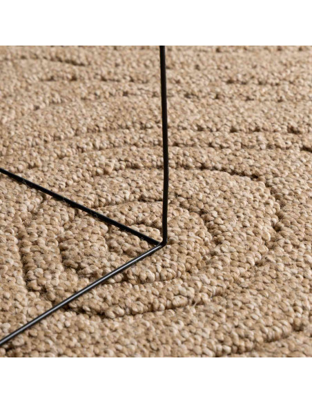 Tappeti per area Moiré HUARTE Naturale 200 x 200 cm Poliestere