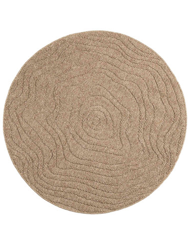 Tappeti per area Moiré HUARTE Naturale Ø 120 CM Poliestere