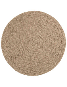 Tappeti per area Moiré HUARTE Naturale Ø 160 CM Poliestere 2