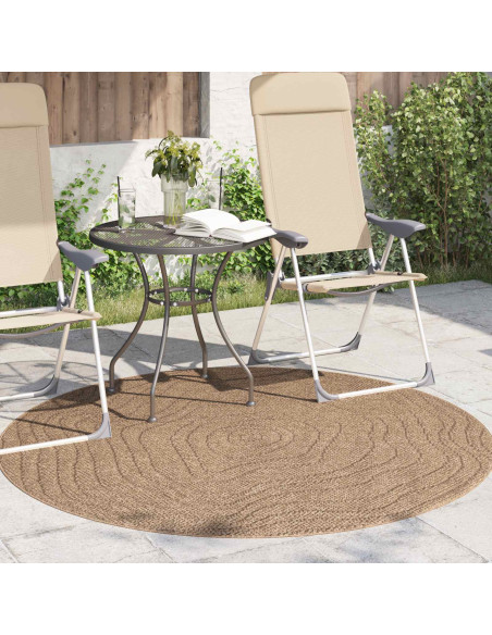 Tappeti per area Moiré HUARTE Naturale Ø 160 CM Poliestere