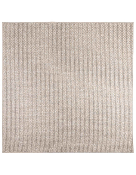Tappeti per area Quadrato HUARTE Crema 200 x 200 cm Poliestere