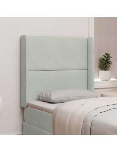 Orecchia della Testata Grigio chiaro 80 x 16 x 4 cm Velluto