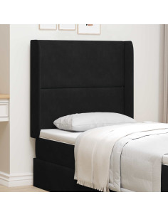 Orecchia della Testata Nero 80 x 16 x 4 cm Velluto