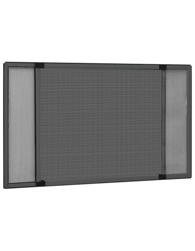 Zanzariera Allungabile per Finestre Antracite (75-143)x50 cm