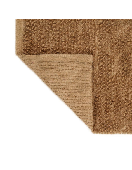 Tappeto Fatto a Mano in Bouclé 80x160 cm Iuta e Cotone