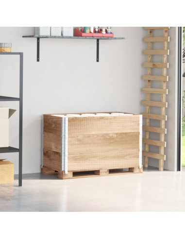 Paretali per Pallet 3 pz 100x50 cm in Legno Massello di Pino