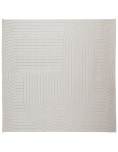 Tappeti per area Quadrato HUARTE Crema 120 x 120 cm Poliestere 2