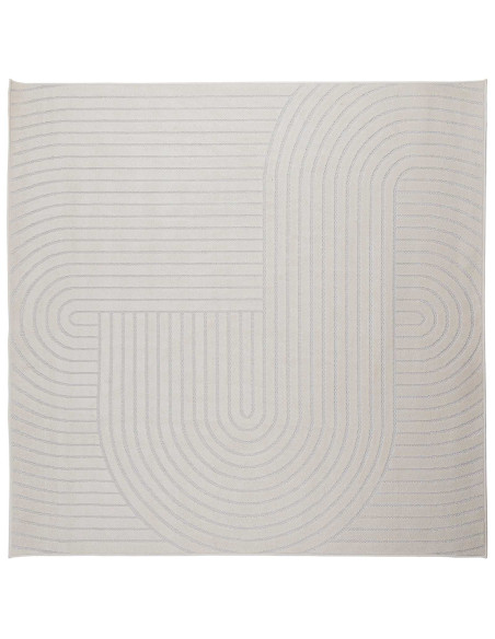 Tappeti per area Quadrato HUARTE Crema 120 x 120 cm Poliestere