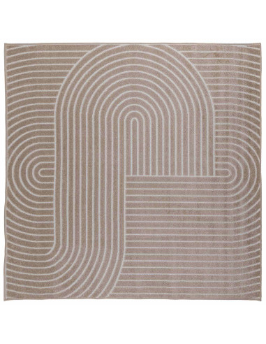 Tappeti per area Quadrato HUARTE Beige 240 x 240 cm Poliestere